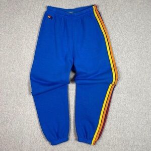 Aviator Nation ocean 5 stripe sweatpants women’s L